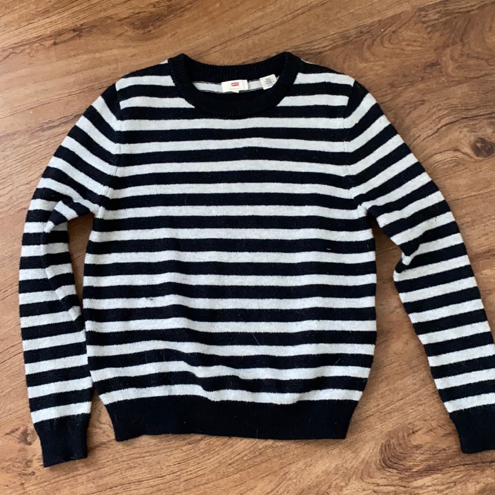 Levi’s black and white stripe sweater